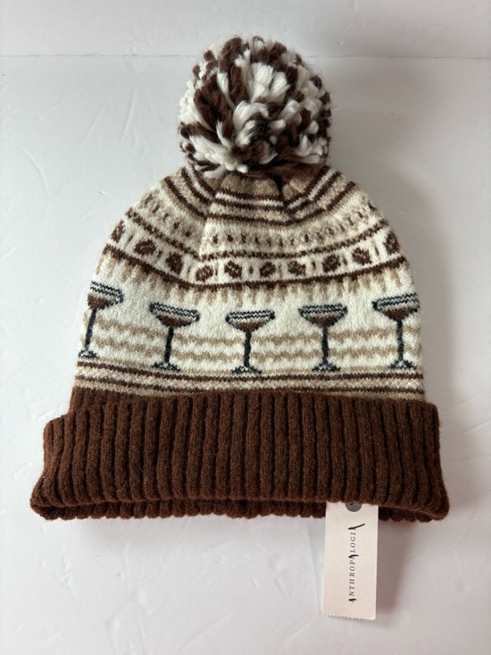 NWT Anthropologie Maeve Fairisle Holiday Libations Icon Beanie